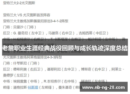 老詹职业生涯经典战役回顾与成长轨迹深度总结 老詹职业生涯经典战役回顾与成长轨迹深度总结